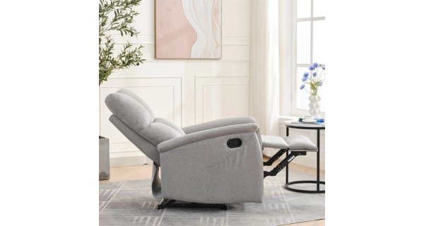 Relaxační křeslo CANYORNAL, světle šedá látka