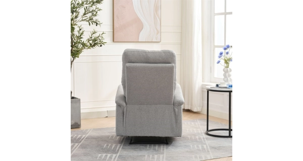 Relaxační křeslo CANYORNAL, světle šedá látka