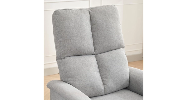 Relaxační křeslo CANYORNAL, světle šedá látka