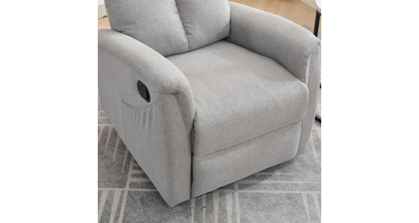 Relaxační křeslo CANYORNAL, světle šedá látka