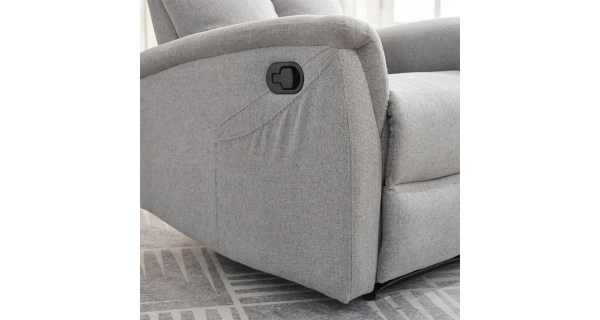 Relaxační křeslo CANYORNAL, světle šedá látka