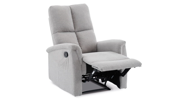 Relaxační křeslo CANYORNAL, světle šedá látka