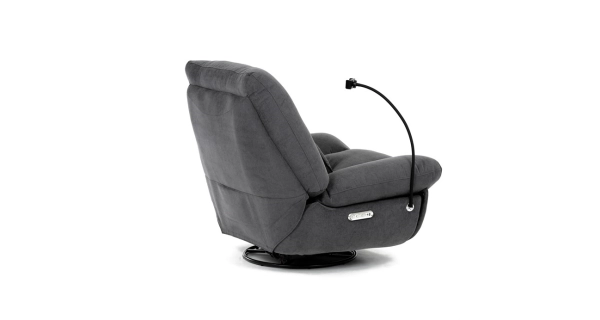Relaxační křeslo KALTORFEN s el. ovládáním, šedá látka