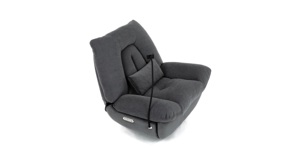 Relaxační křeslo KALTORFEN s el. ovládáním, šedá látka