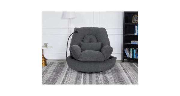 Relaxační křeslo KALTORFEN s el. ovládáním, šedá látka