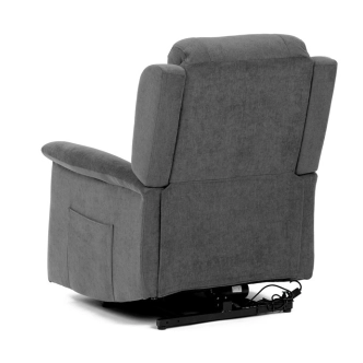 Relaxační křeslo MIRLA s el. ovládáním, šedá látka