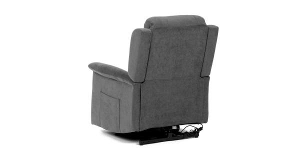 Relaxační křeslo MIRLA s el. ovládáním, šedá látka
