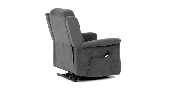 Relaxační křeslo MIRLA s el. ovládáním, šedá látka