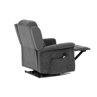 Relaxační křeslo MIRLA s el. ovládáním, šedá látka