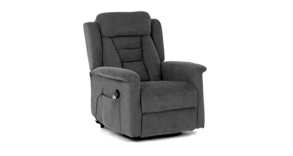 Relaxační křeslo MIRLA s el. ovládáním, šedá látka