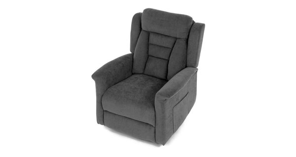 Relaxační křeslo MIRLA s el. ovládáním, šedá látka