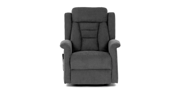 Relaxační křeslo MIRLA s el. ovládáním, šedá látka