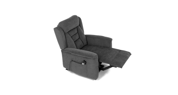 Relaxační křeslo MIRLA s el. ovládáním, šedá látka