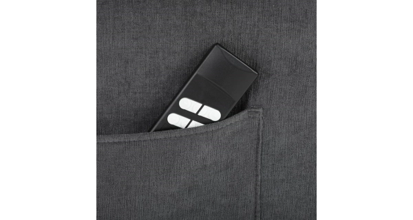 Relaxační křeslo MIRLA s el. ovládáním, šedá látka