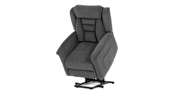 Relaxační křeslo MIRLA s el. ovládáním, šedá látka