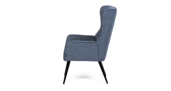 Relaxační křeslo ZELJORLEM, modrá voděodolná látka