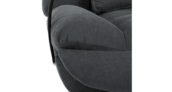 Relaxační křeslo ZELZELIV s el. ovládáním, šedá látka