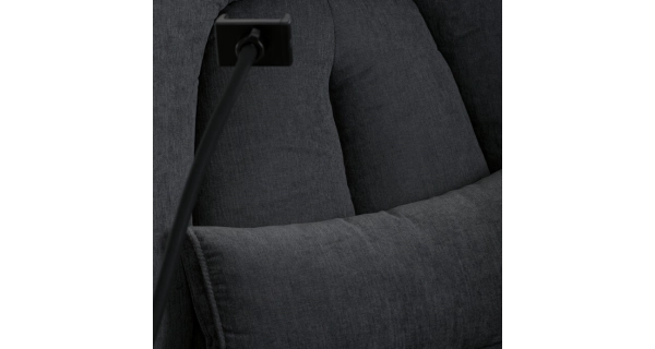 Relaxační křeslo ZELZELIV s el. ovládáním, šedá látka