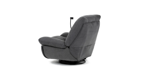 Relaxační křeslo ZELZELIV s el. ovládáním, šedá látka
