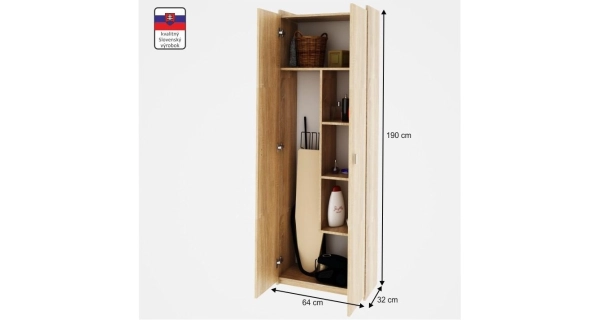 RILEY kombinovaná skříň, dub sonoma
