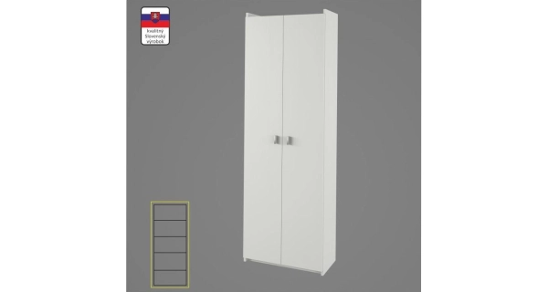 RILEY policová skříň, bílá