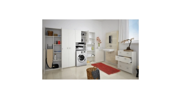 RILEY policová skříň, bílá