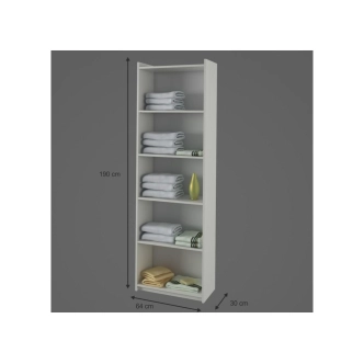 RILEY regál, bílý