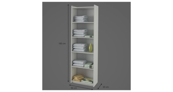 RILEY regál, bílý