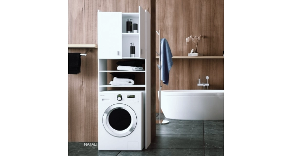 RILEY skříňka nad pračku, bílá