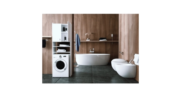 RILEY skříňka nad pračku, bílá