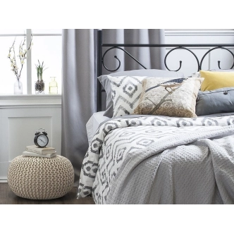 ROHBONG pletený taburet typ A, krémová