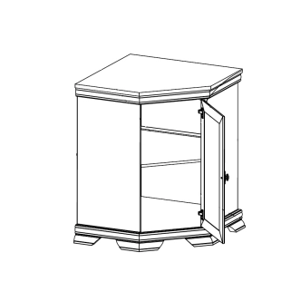 Rohová komoda MONEDULA, samoa king