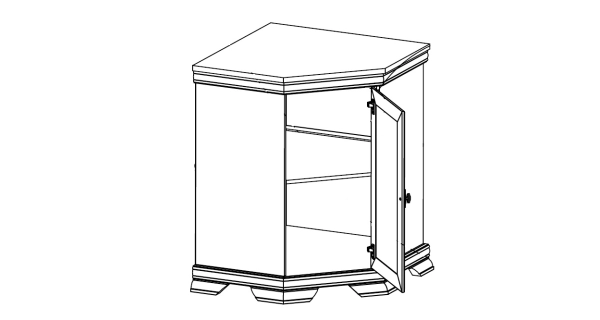 Rohová komoda MONEDULA, samoa king