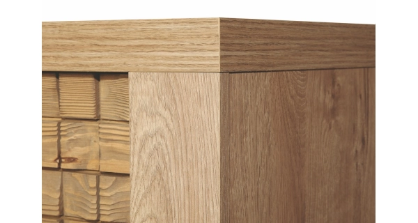 Rohová komoda PULCHERIA, dub ribbeck/kostka