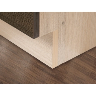 Rohová kuchyně RUTHIN 195x150 cm, bílý lesk/grafit mat