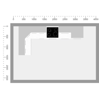 Rohová kuchyně SHAULA 315x140 cm, korpus grey, dvířka camel