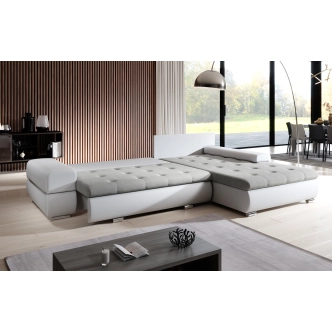 Rohová rozkládací sedačka COLORITO 2, béžová/hnědá