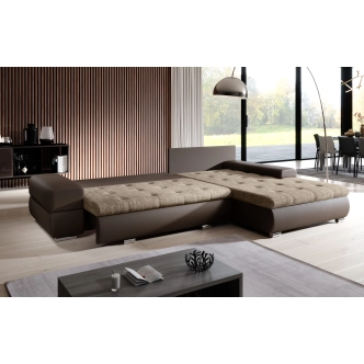 Rohová rozkládací sedačka COLORITO 20, černá/bílá