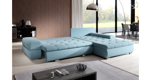 Rohová rozkládací sedačka COLORITO 25, mentolová