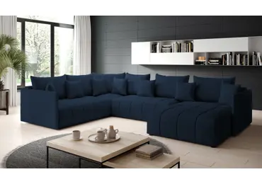 Rohová rozkládací sedačka do U PURDY BIS, modrá