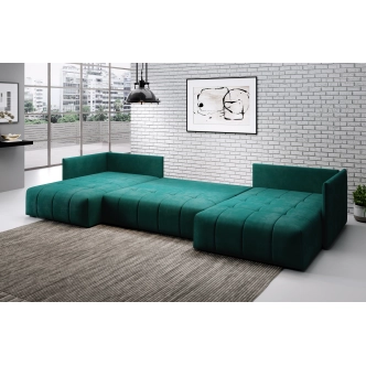 Rohová rozkládací sedačka do U PURDY, modrá