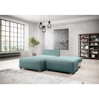 Rohová rozkládací sedačka EUSTACH 5, pravá, tyrkysová