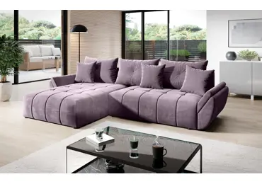 Rohová rozkládací sedačka JORDAN, fialová