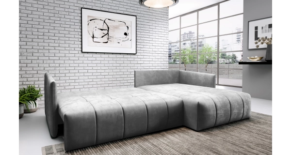 Rohová rozkládací sedačka MARANO, světle hnědá