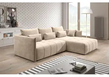 Rohová rozkládací sedačka NECBLOJA, capuccino