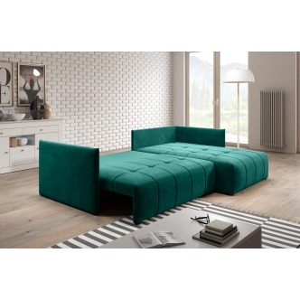 Rohová rozkládací sedačka NECBLOJA, černošedá