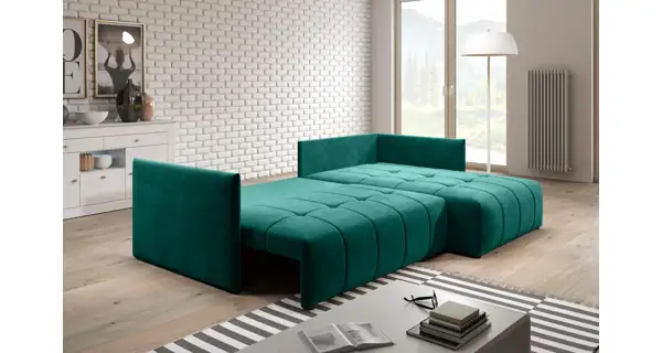 Rohová rozkládací sedačka NECBLOJA, šedá