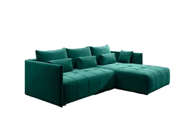 Rohová rozkládací sedačka NECBLOJA, zelená