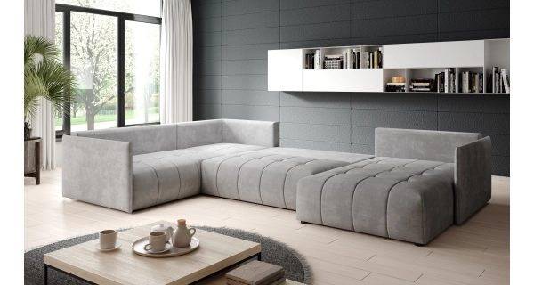 Rohová rozkládací sedačka PURDY BIS, hnědá