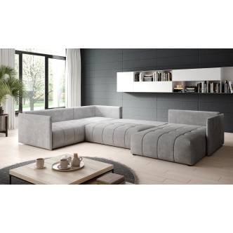 Rohová rozkládací sedačka PURDY BIS, světle šedá